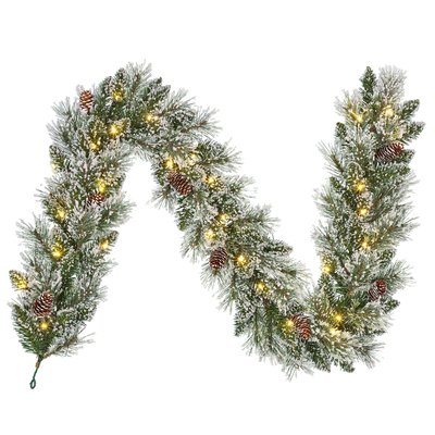 Guirlande de Noël enneigée avec LED L180 cm VANDANS BLACK BOX TREES