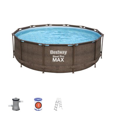 Piscine tubulaire ronde  Steel Pro Max 3,66 x 1,00 m BESTWAY