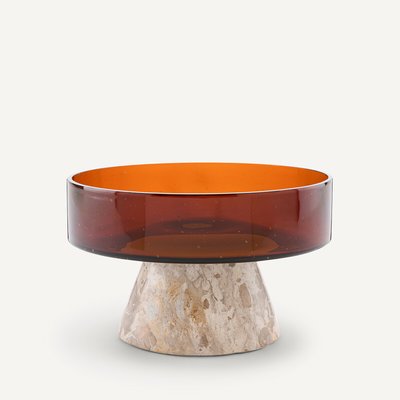 Coupelle en verre et marbre, Trapani AM.PM