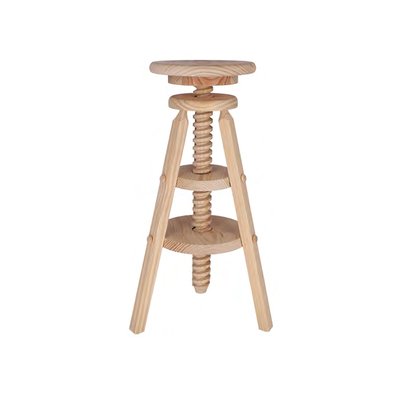 Screw type stool - solid pine - high EUROPE & NATURE 
