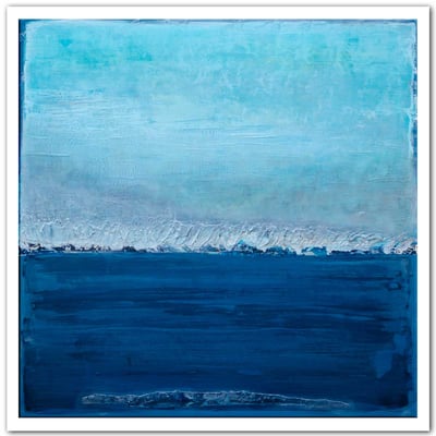 Affiche abstrait classic blue pantone HEXOA