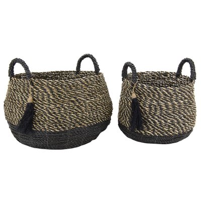 Cache-pots en raphia et en jonc (Lot de 2) AUBRY GASPARD
