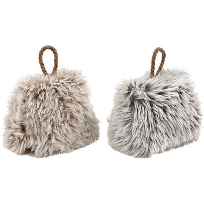 Bloc-porte en tissu Fluffy 15 cm (Lot de 2) JARDINDECO
