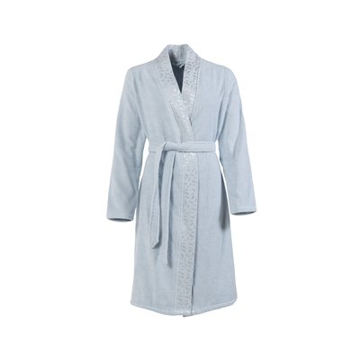 Peignoir Bleu Givre EQUINOXE CARRE BLANC