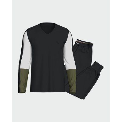 Lange pyjama met colorblock EDEN PARK