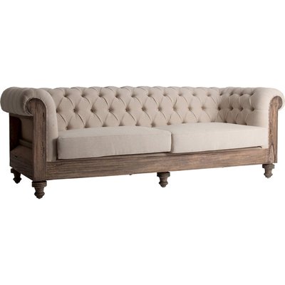 Canapé bois tropical Chesterfield Gore RECOLLECTION