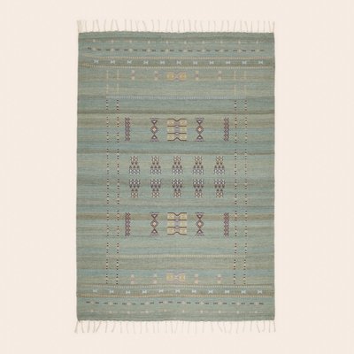Tapis de sol en Tissé plat brodé 100% laine  ARSALANE MADURA