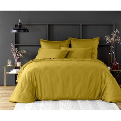 Housse de couette satin de coton lavé unie BATON ROUGE