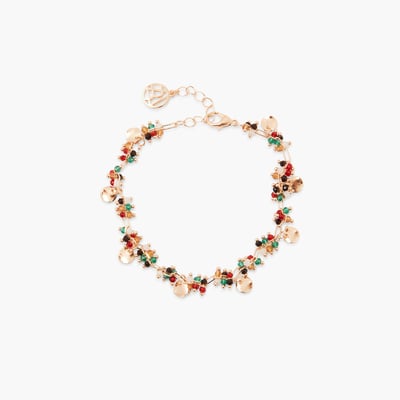 Chaine de cheville perles à facettes multicolore BALABOOSTE