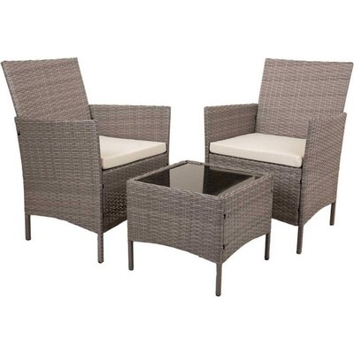 Salon de jardin  en résine tressée avec table et fauteuils RECOLLECTION