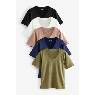 T-shirt souple en modal de coton, lot 5 NEXT