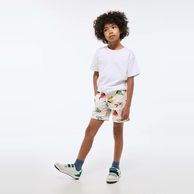 Short élastiqué en molleton imprimé en coton BIO GOTS MONOPRIX