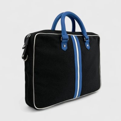 Sac ordinateur en tissu noir Dino Cobalt Blanc Cobalt OH MY BAG