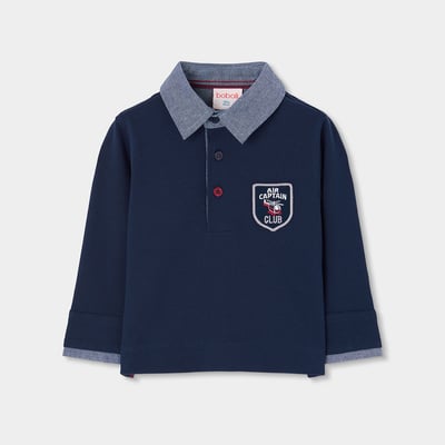 Polo garçon avec écusson Air Captain Club BOBOLI