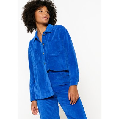 Chemise velours bleu femme La Redoute