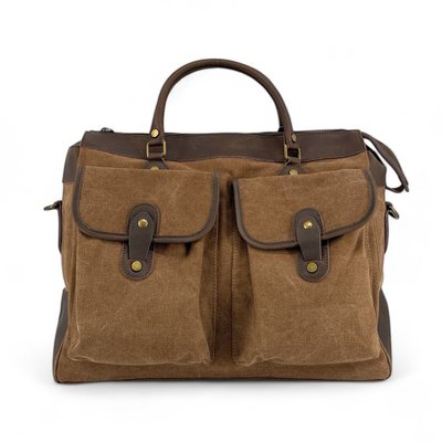 Sac de voyage en cuir et toile ZANZIBAR OH MY BAG