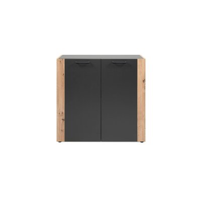 Petit buffet 2 portes gris foncé ALVA PIER IMPORT
