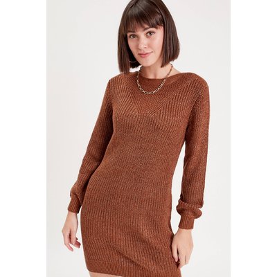 Robe pull droite col rond CACHE CACHE
