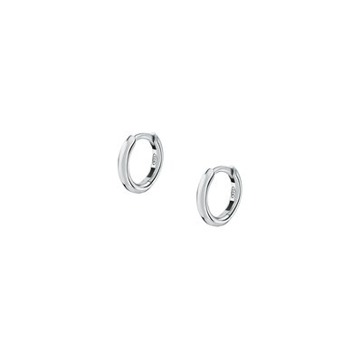 Boucles D'Oreilles en acier, cristaux, SILVER LA PETITE STORY