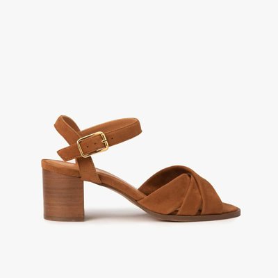 Sandale cuir velours ANTOINETTE MAISON TOUFET
