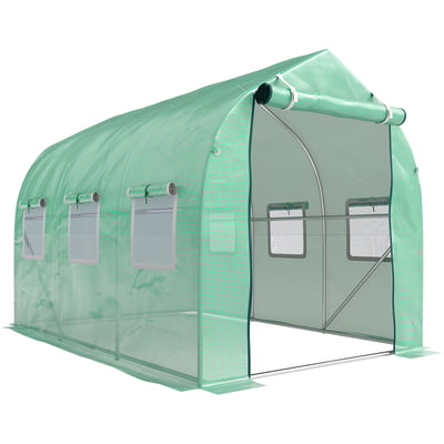 Serre en tunnel PE Vert OUTSUNNY