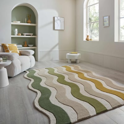 Tapis en laine festonné CASCADE FLAIR RUGS