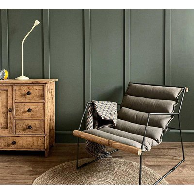 Fauteuil assise suspendue kaki  ROSALIE MADE IN MEUBLES 