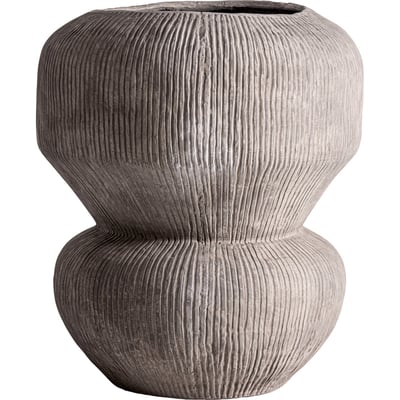 Vase amphore en fibrociment strié RECOLLECTION