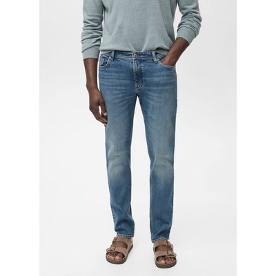 Jean Jan slim-fit délavé moyen effet usé MANGO MAN