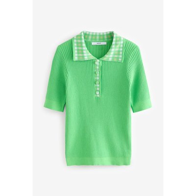 Pull vichy à col polo NEXT