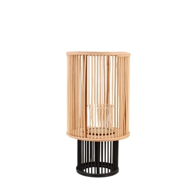 Lanterne ronde en bambou 44x23cm ORNAMI