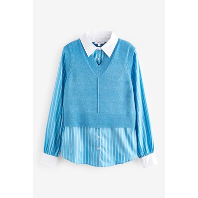 Chemise débardeur en maille superposée NEXT