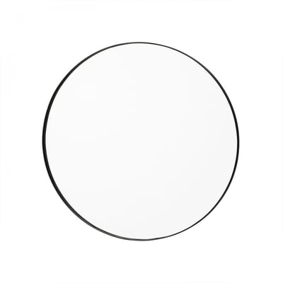 Miroir Mural Circum Clear et Bord Noir XSmall Rond Diam 50 cm AYTM