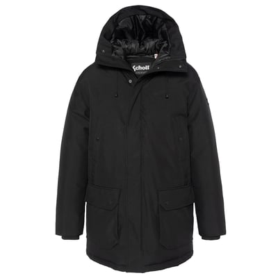 Parka noire à capuche SCHOTT