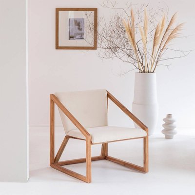 Fauteuil symétrique en bois de mindy  SUZIE MADE IN MEUBLES 