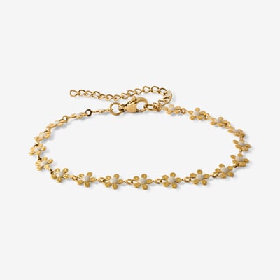 Bracelet chaine fleurs en acier inoxydable BALABOOSTE