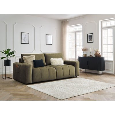 Canapé droit convertible 3 places en velours, ARSENE BOBOCHIC