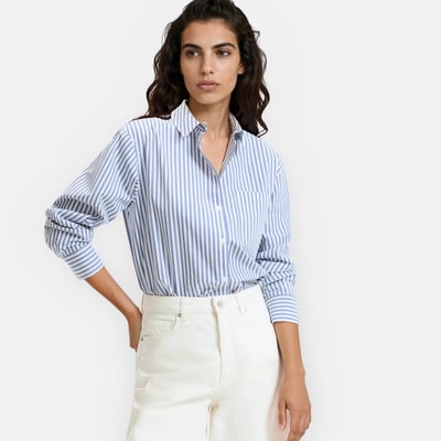 Signatures Marlène Striped Cotton Shirt LA REDOUTE COLLECTIONS