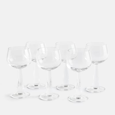 Lot de 6 verres forme ballon, pied haut, LAZIE LA REDOUTE INTERIEURS