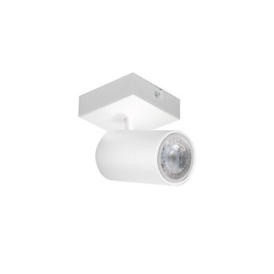 Spot Base Carrée Métal Blanc 1 Ampoule Gu10 Orientable MILLUMINE
