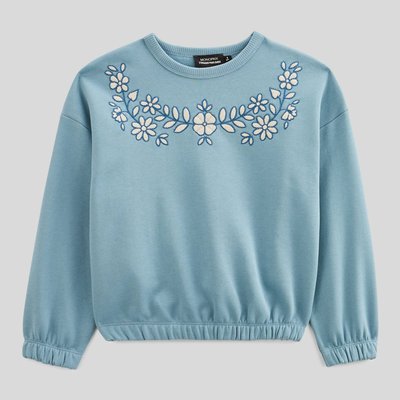 Sweat brodé contenant du coton BIO MONOPRIX