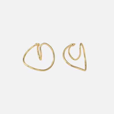 Paire de bague d'oreille doré à l'or fin KIND OF THINGS CAROLINE NAJMAN