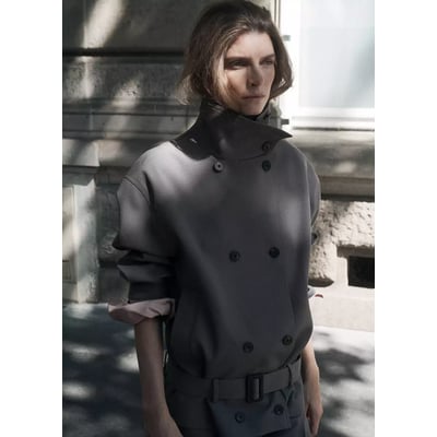 Trench avec col cheminée et ceinture MANGO