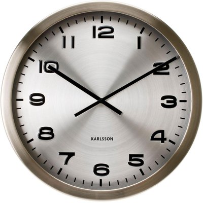 Horloge ronde en métal poli Maxie 50 cm PRESENT TIME