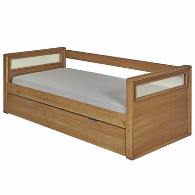 Pack lit banquette gigogne avec matelas Bois massif  COBI AKITEN RETAIL