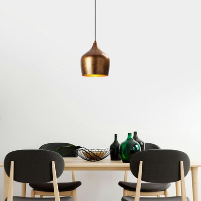 Suspension vintage cuisine – métal moucheté cuivré SILE PIER IMPORT