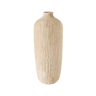 Grand vase céramique déco texturé beige 36 cm - SIMEON CAMIF