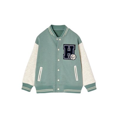 Sweat style teddy en molleton badge en bouclettes. VERTBAUDET