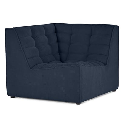 Module d'angle 1 place en velours texturé, ELLIE LISA DESIGN