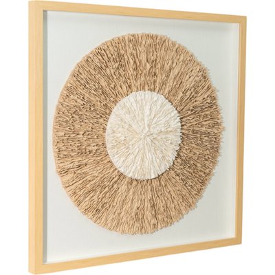 Décoration murale en fibres naturelles avec verre élégant RECOLLECTION